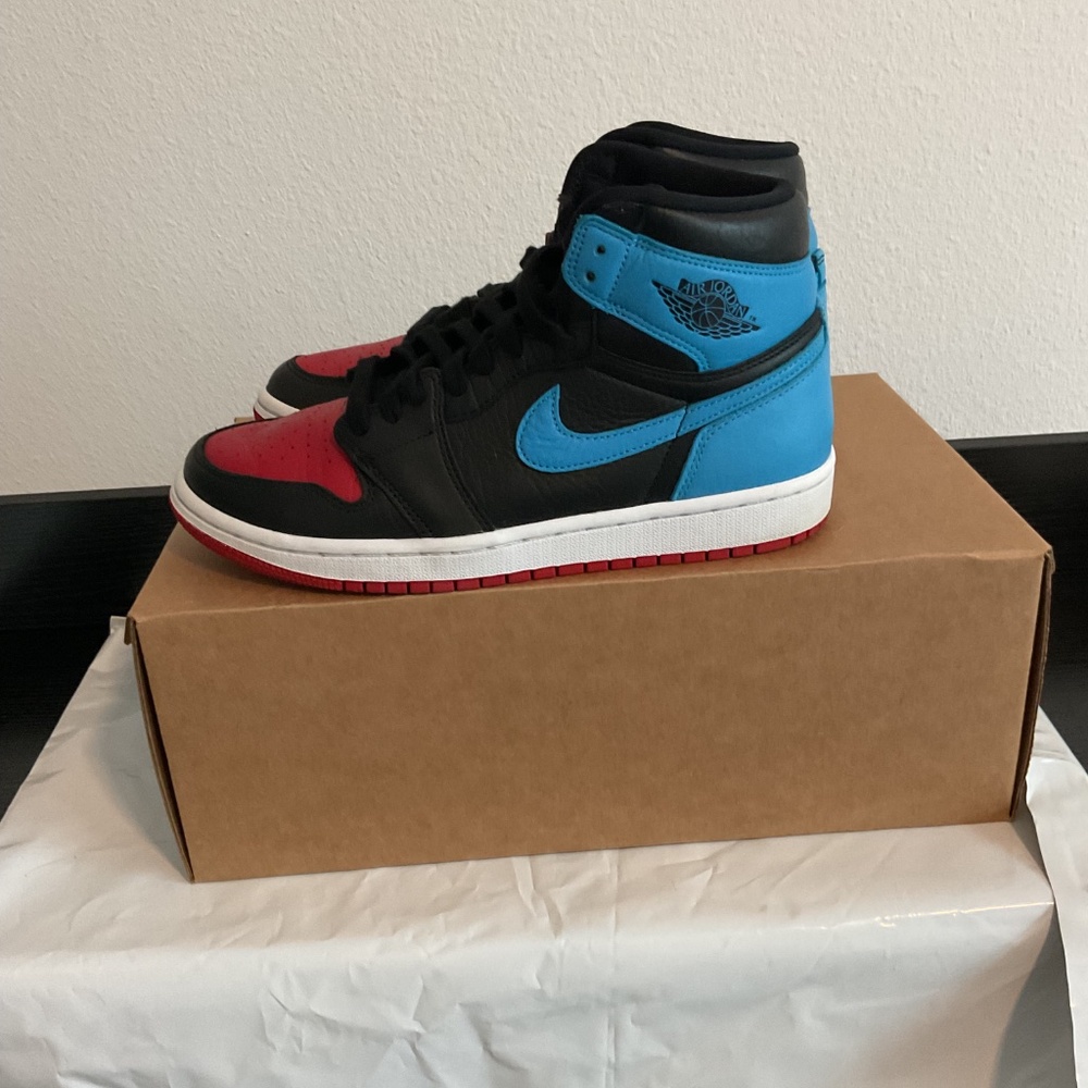 Air Jordan 1 High OG UNC to Chicago Black Blue Red Size 7.5 Men Replacement box - Picture 4 of 6